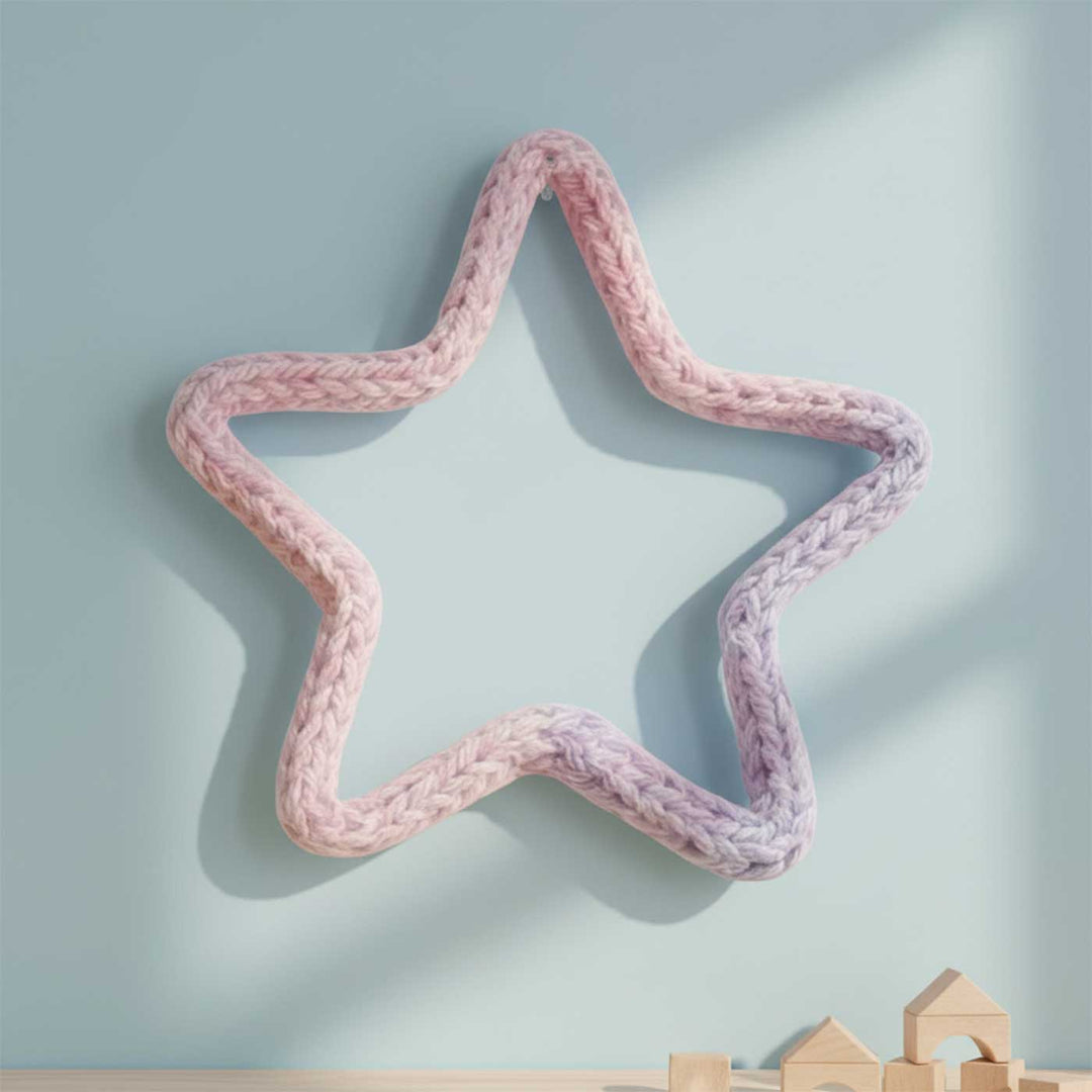 Handmade Knitted Wire Star Hanging