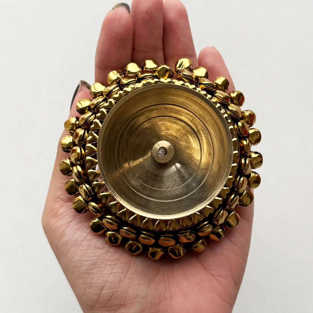 Golden Ghungroo Oil Lamp / Diya | Set Of 2