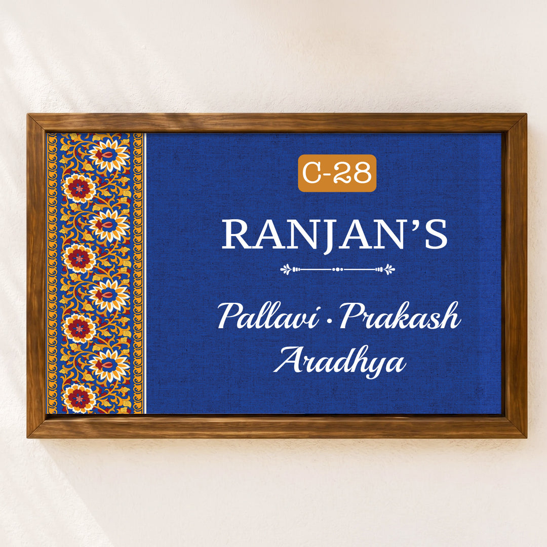 Personalized Classic Dwelling Printed Wooden & Acrylic Name Plate with 3D Letters