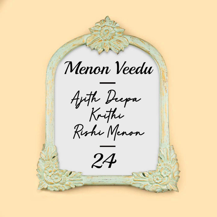 24x20 in | Victorian Vintage Teak Wood Personalized Distress Finish Pine Wood Nameplate