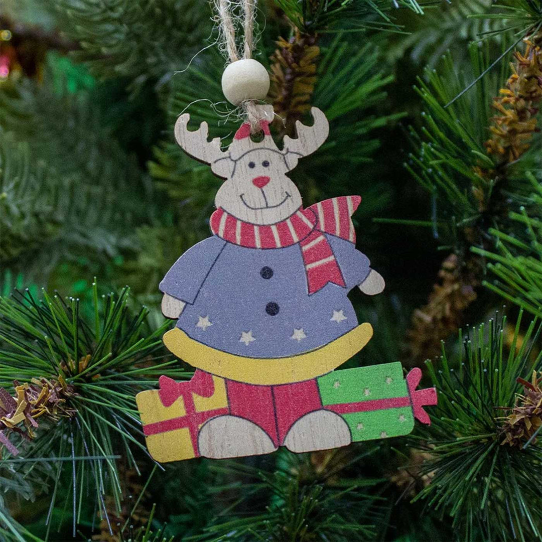 Handmade Wooden Wonders Ornaments For Christmas Tree Decoration | Set Of 4