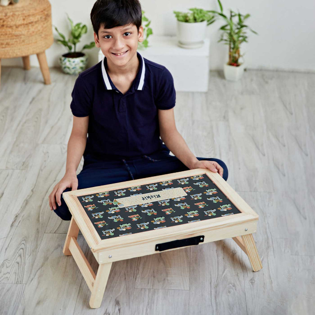 Personalized Ice Cream Fun Theme Wooden Foldable Desk