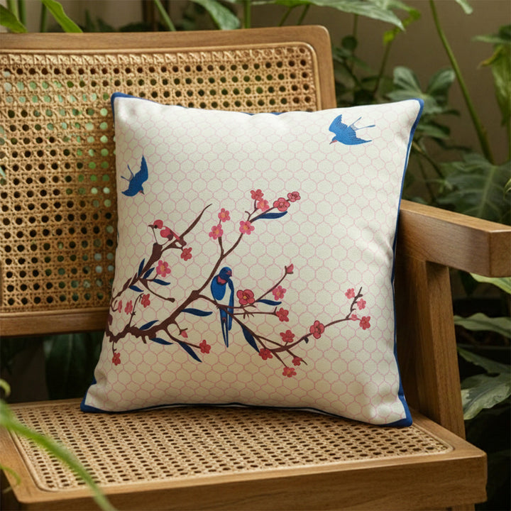 16 Inch | Printed Spring Blossom Cushion Cover