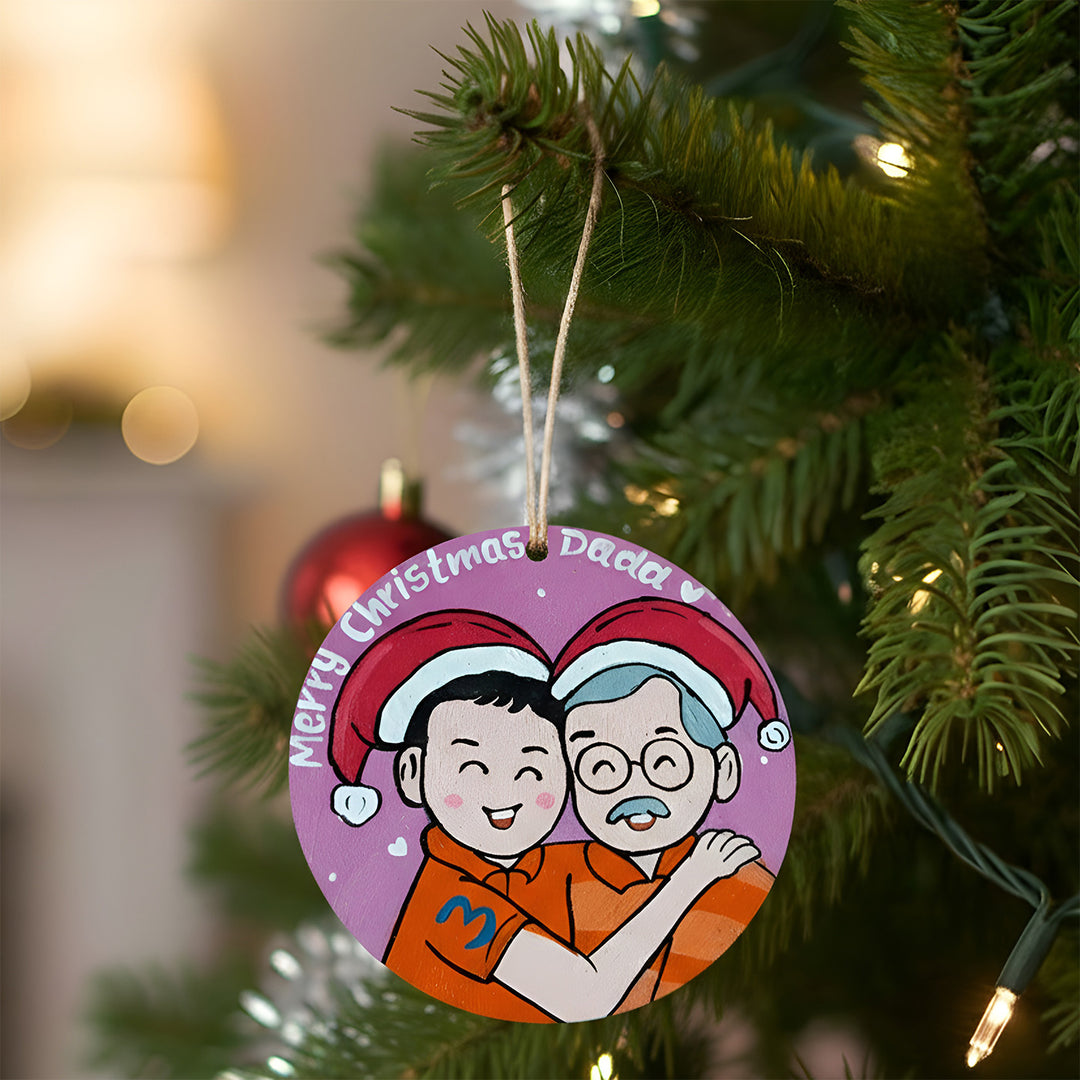 Photo Personalized Hand-Painted MDF Wood Ornament For Christmas Decoration