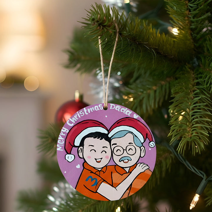 Photo Personalized Hand-Painted MDF Wood Ornament For Christmas Decoration