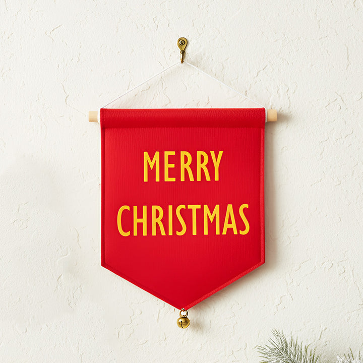Handmade Red "Merry Christmas" Felt Hanging For Decoration