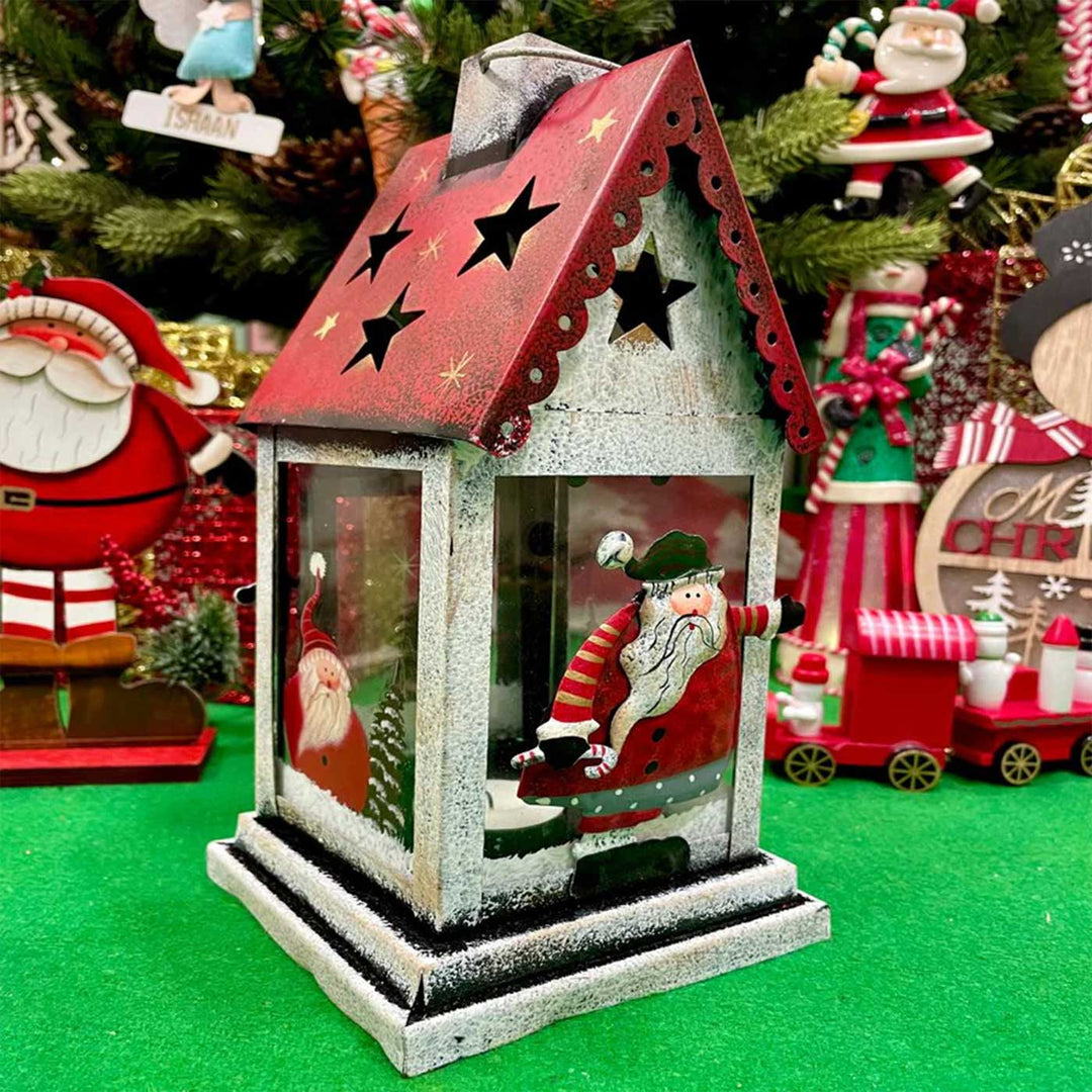 Decorative Winter'S Glass Tealight Holders For Christmas Decoration