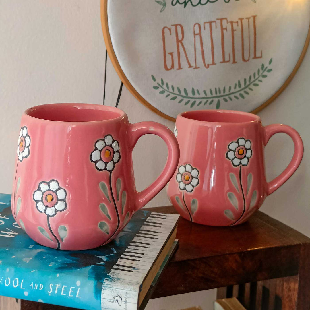 Handmade Glossy Garden Ceramic Mug
