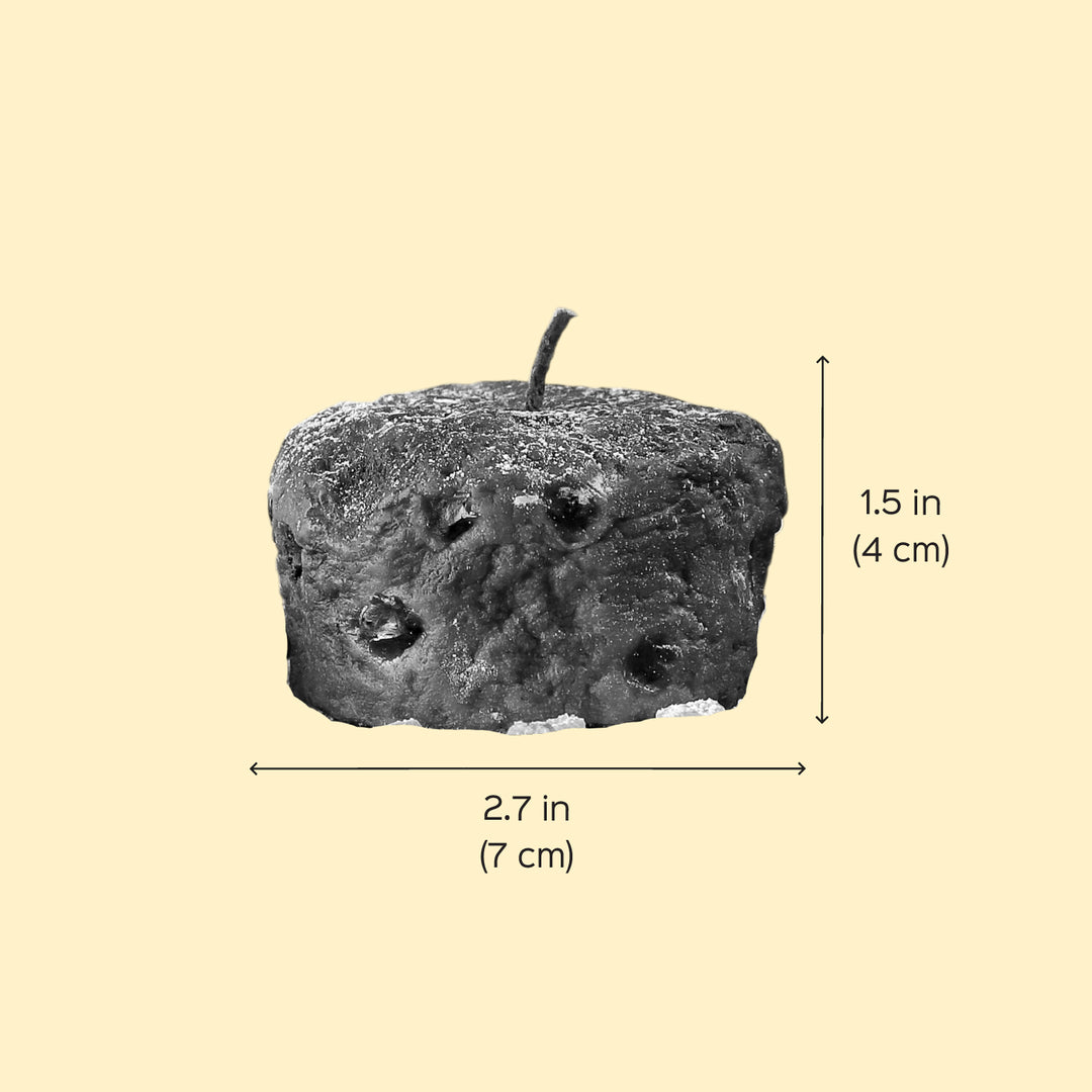 Handmade Realistic Plum Cake Soy Wax Candle For Christmas Decoration