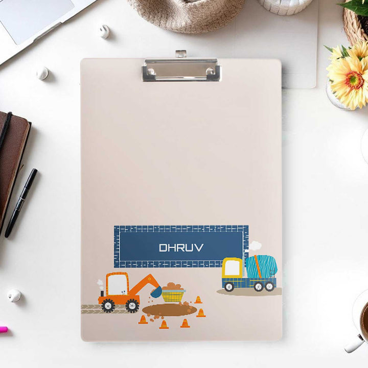Personalized Let'S Build Theme Acrylic Clipboard
