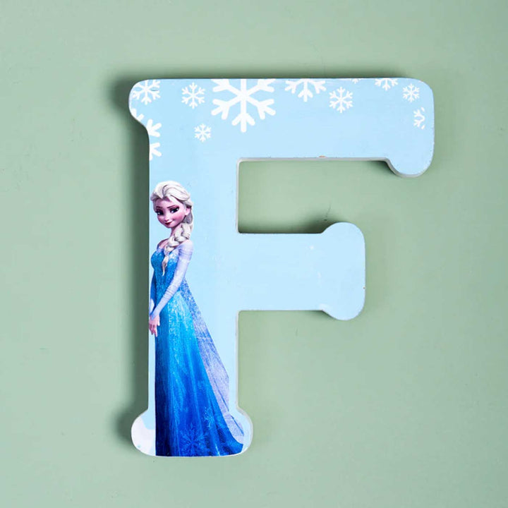 Handmade Frozen Princess Theme MDF Wood 3D Wall Letter For Kids - F