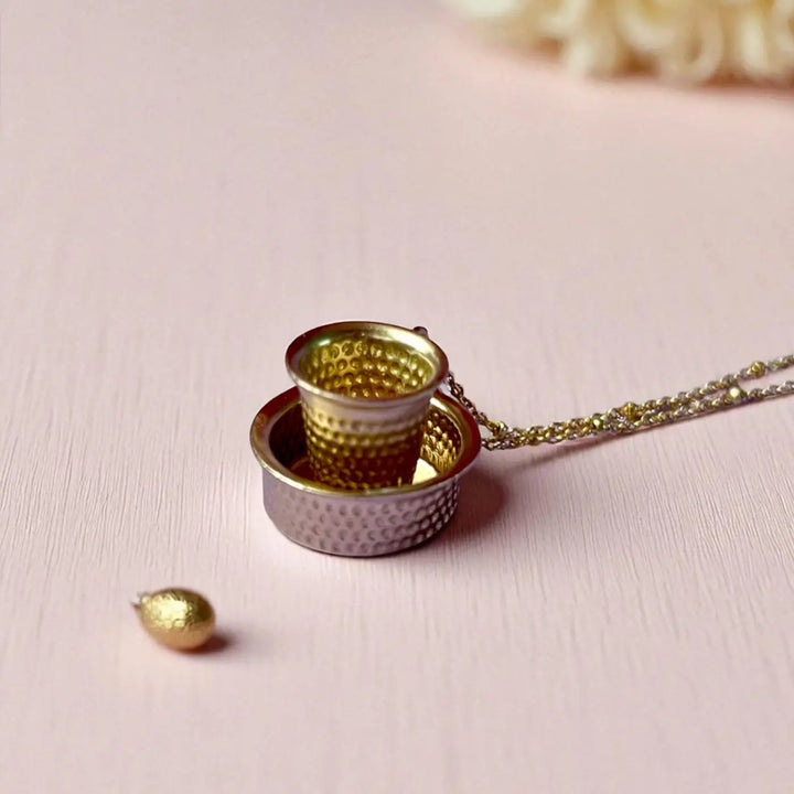 Handmade Polymer Clay Kaapi Handi Design Pendant