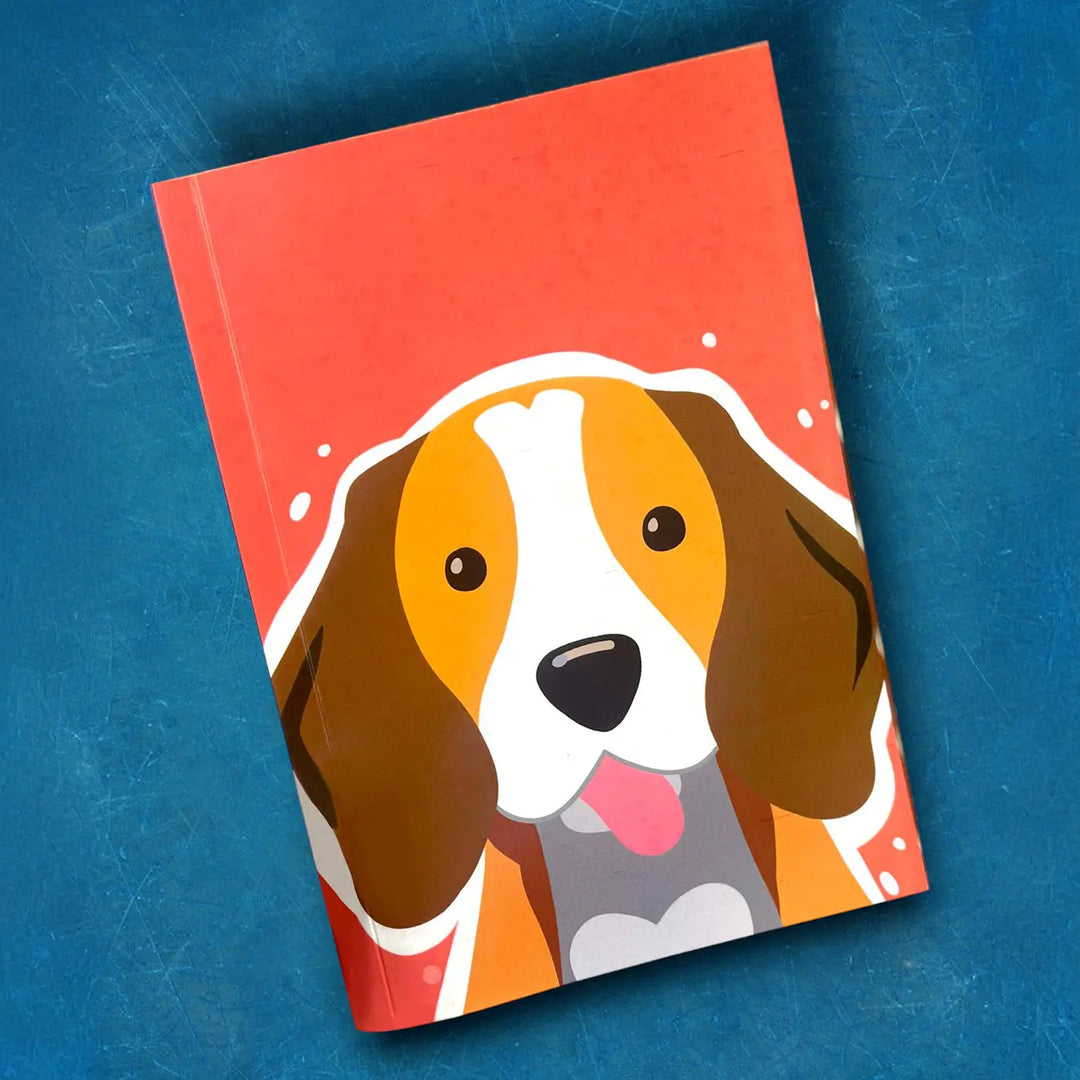 Printed Beagle Theme Ruled Notebook | A5 | 50 Pages