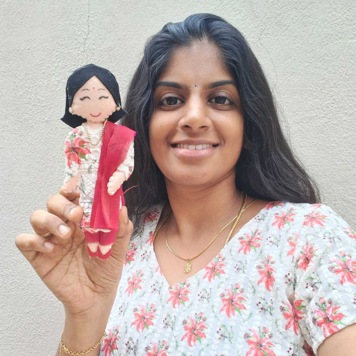 Photo Personalized Handmade Mother Theme Felt Doll