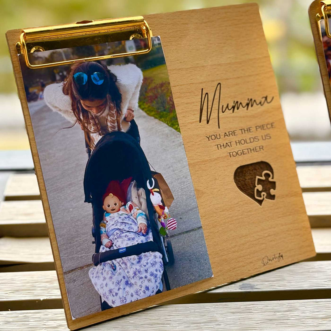 Photo Personalized "Mumma" Theme MDF Wood Clipboard For Mothers