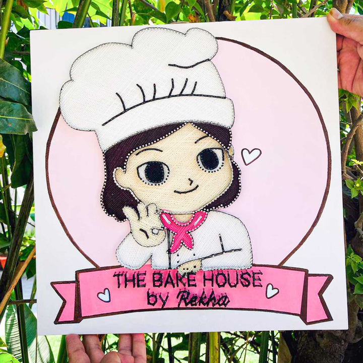Personalized Handmade String Art Pastry Chef Theme Wooden Decorative Plaque For Women