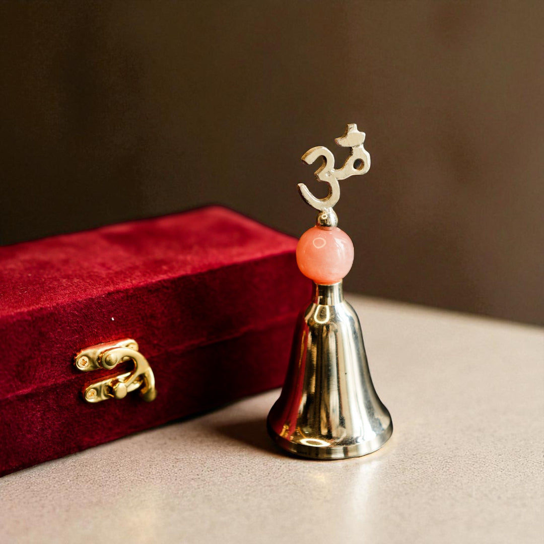 Silver Plated Shuddh Om Prayer Bell Packed in Gift Box