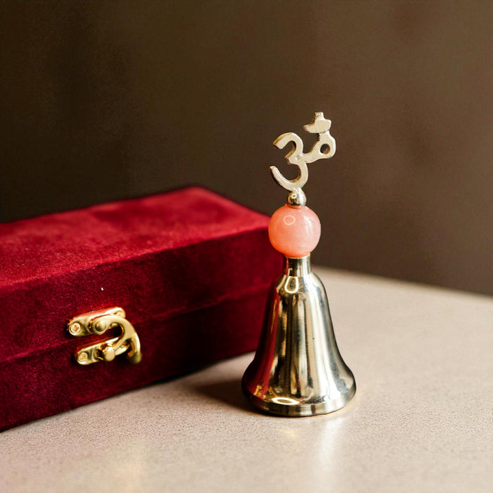 Silver Plated Shuddh Om Prayer Bell Packed in Gift Box