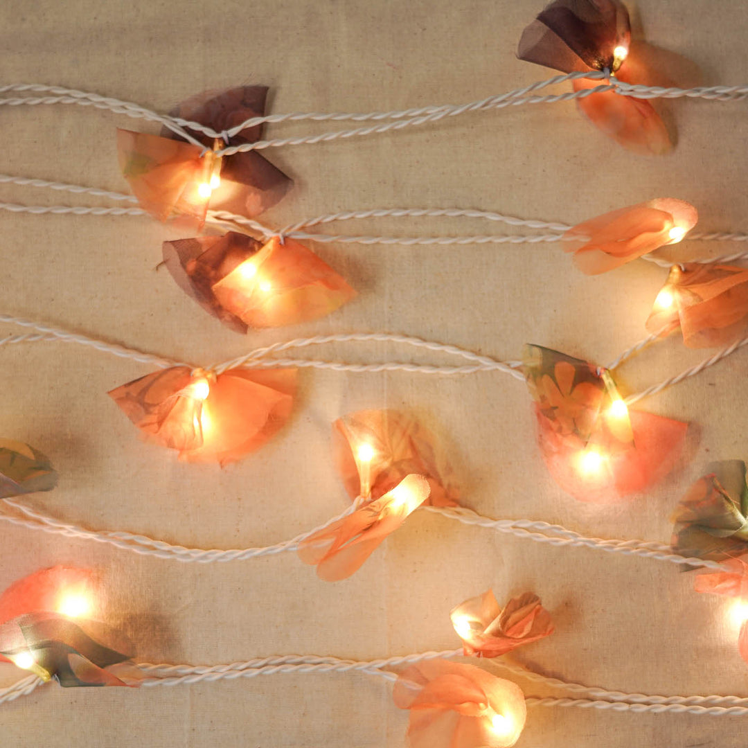 9.15m, 50 Bulbs | Handmade Pastel Organza Fabric LED Fairy Light