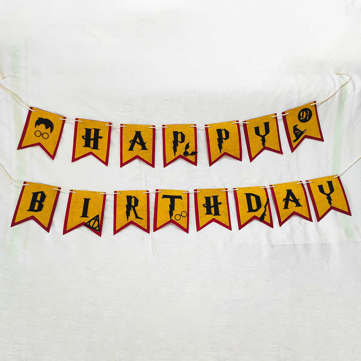 Handmade Harry Potter Theme Felt Happy Birthday Banner