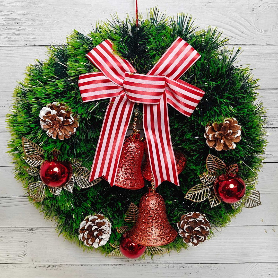 Handmade Candy Bell Plastic Wreath