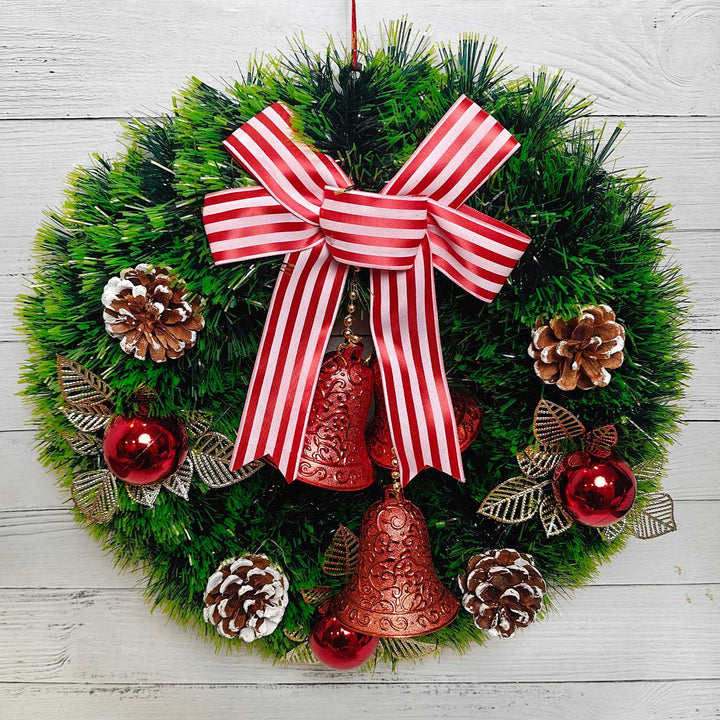 Handmade Candy Bell Plastic Wreath