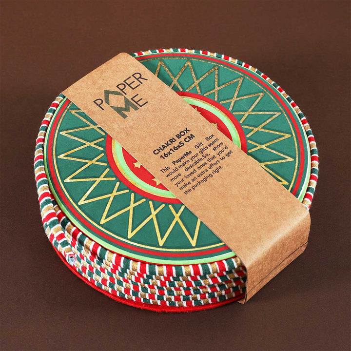 Handmade Jameen Chakar Shaped Paper Gift Box