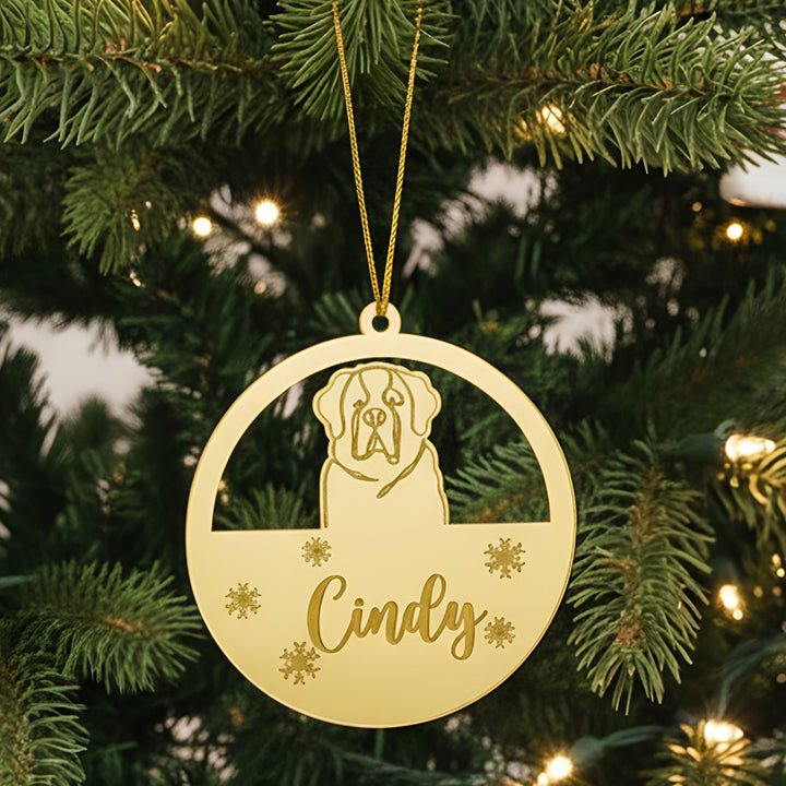 Personalized Dog Theme Acrylic Christmas Ornament For Tree Decoration