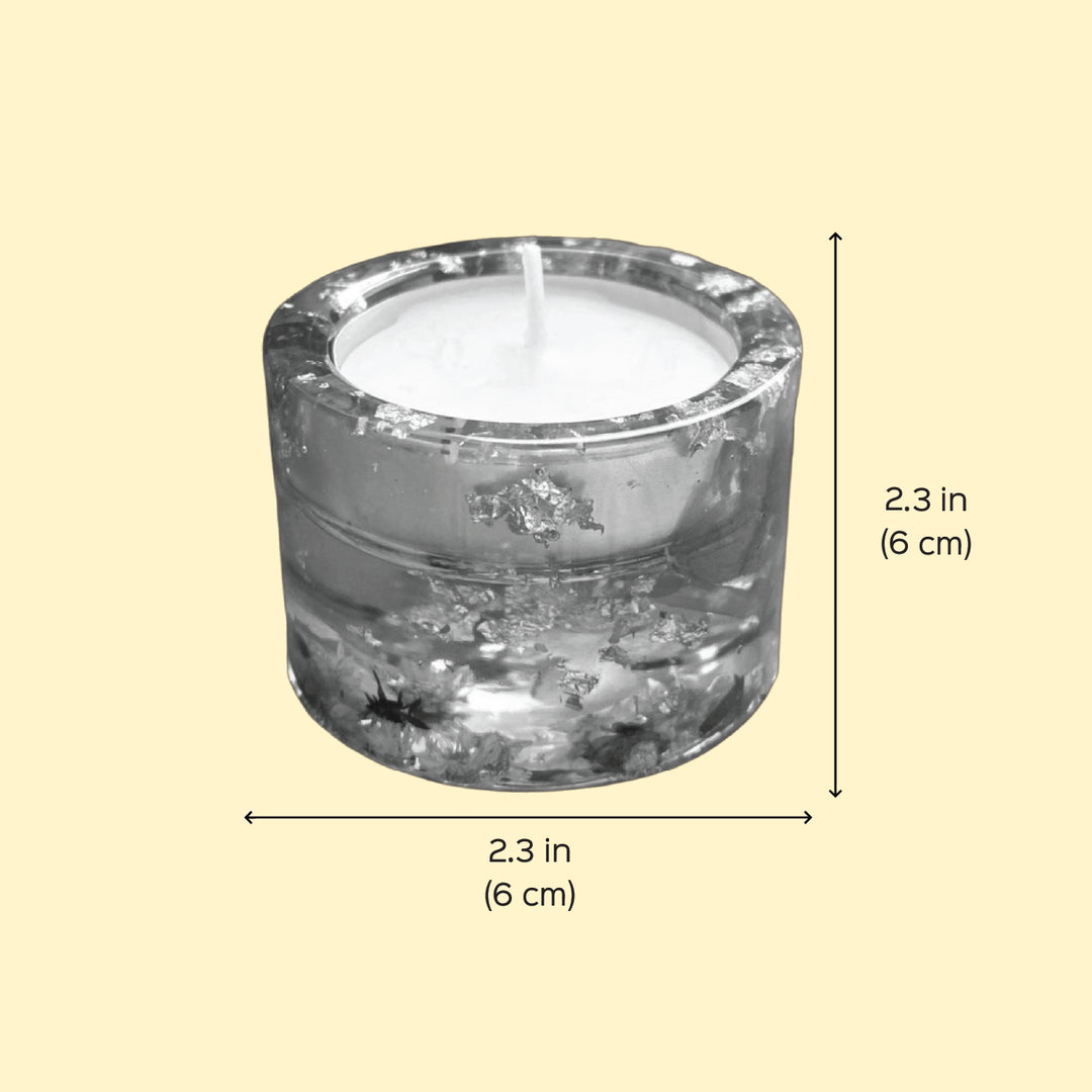 Handmade Cylindrical Resin Tealight Holder