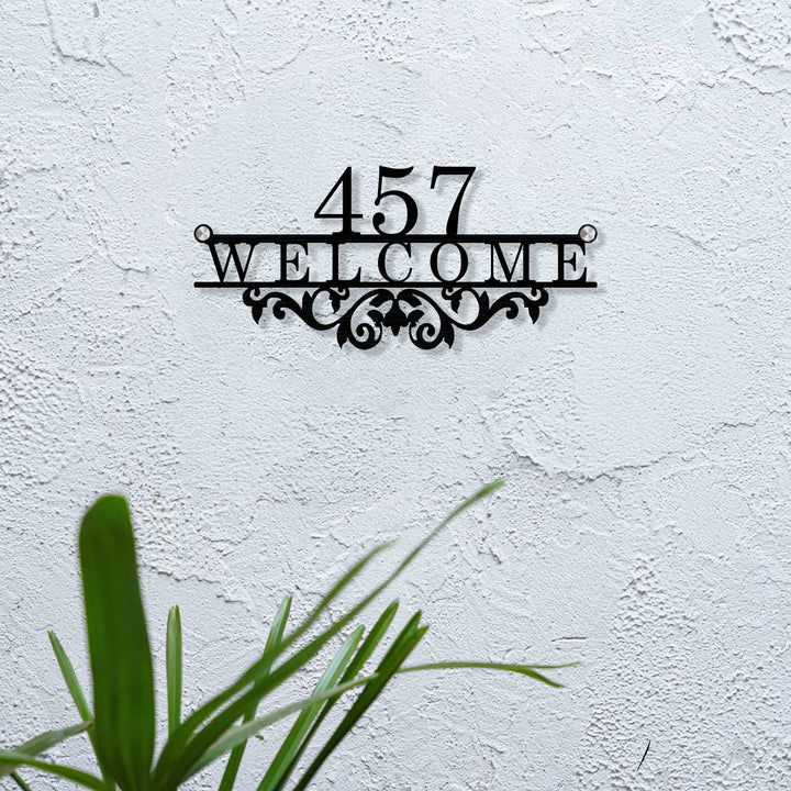 Personalized Laser Cut Classic Design Steel Name Plate