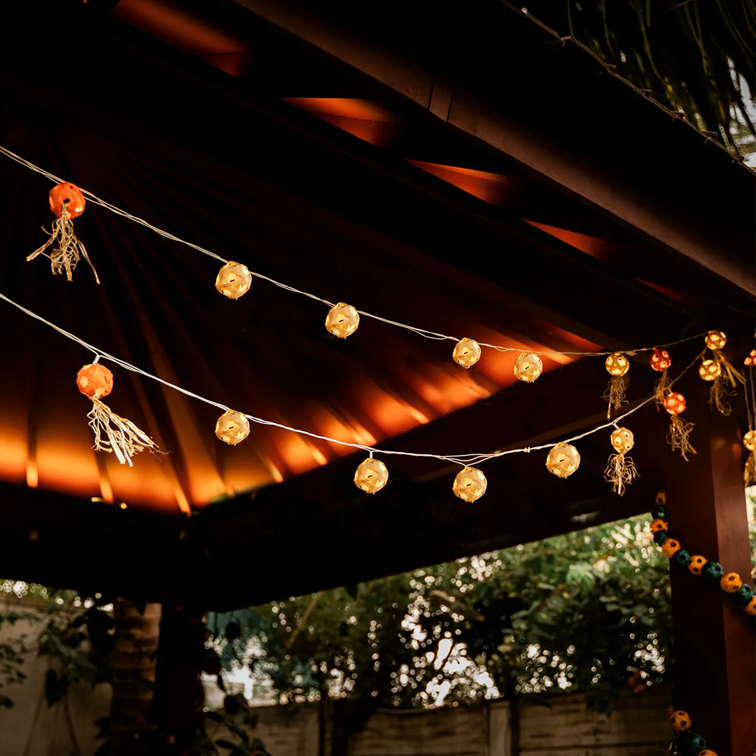 Star Full Moon Eco-Friendly Handmade Woven Bamboo LED Fairy Light