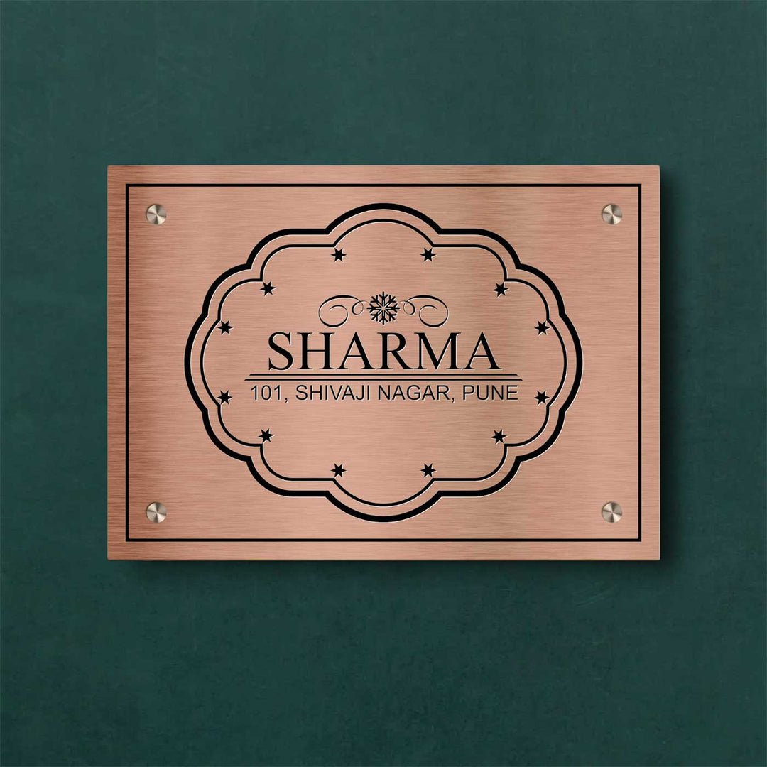 Personalized Weatherproof Sleek Stainless Steel Name Plate