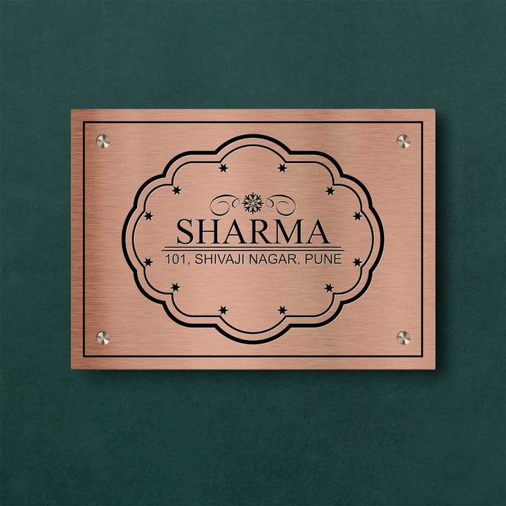 Personalized Weatherproof Sleek Stainless Steel Name Plate