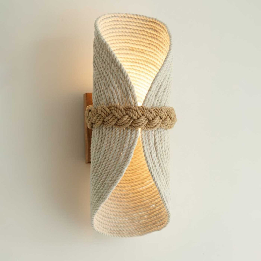 Handmade Macrame Folded Design Cotton Lamp