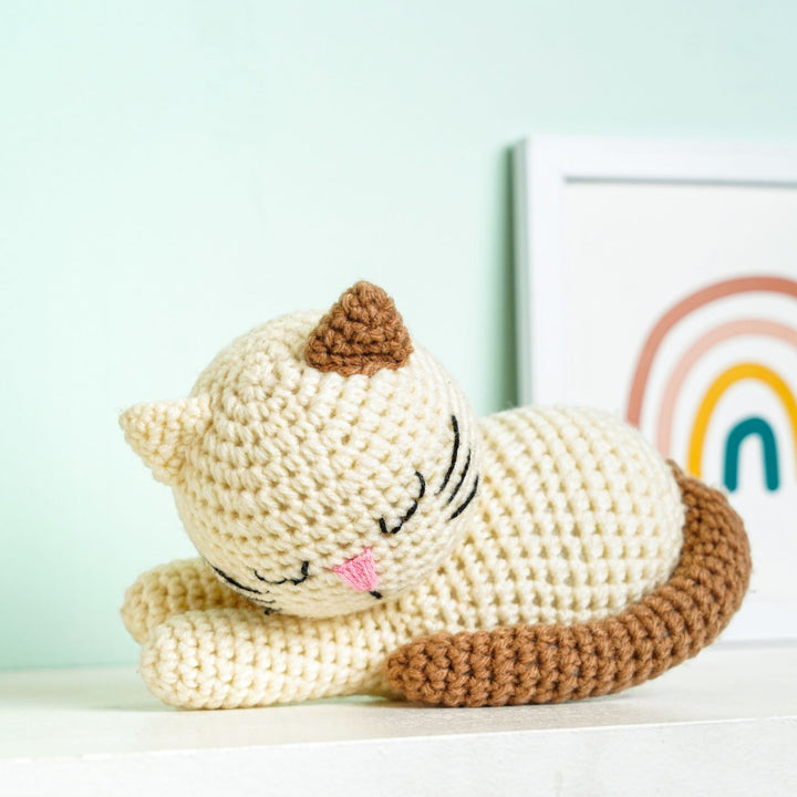 Sleeping Kitten Amigurumi Crochet Toy