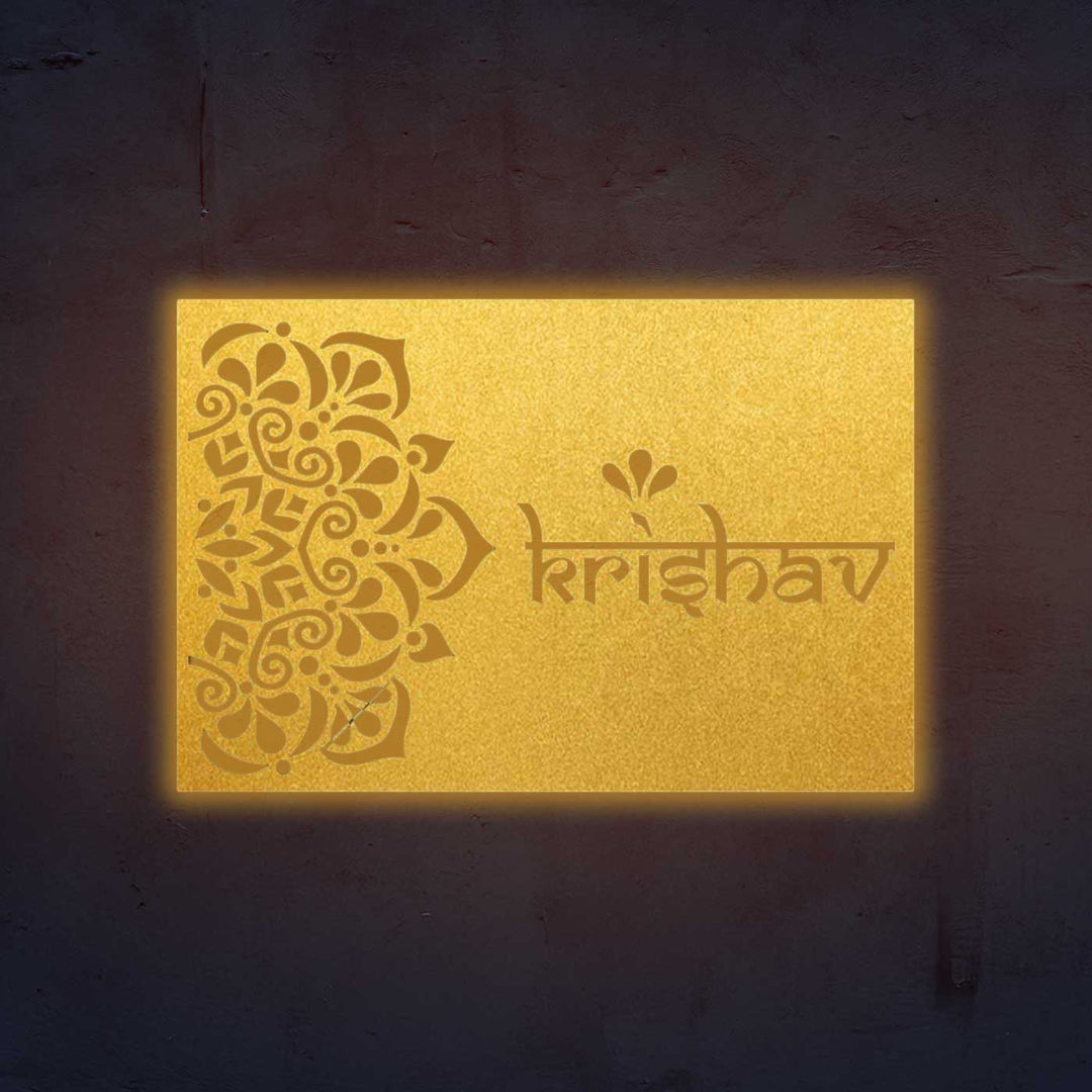 Personalized Laser Cut Rectangle Shaped Steel Name Plate