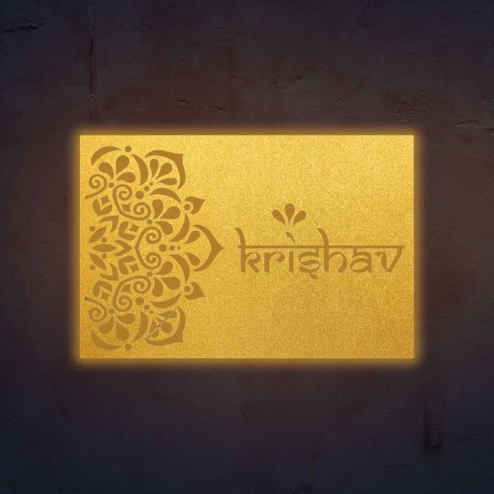 Personalized Laser Cut Rectangle Shaped Steel Name Plate