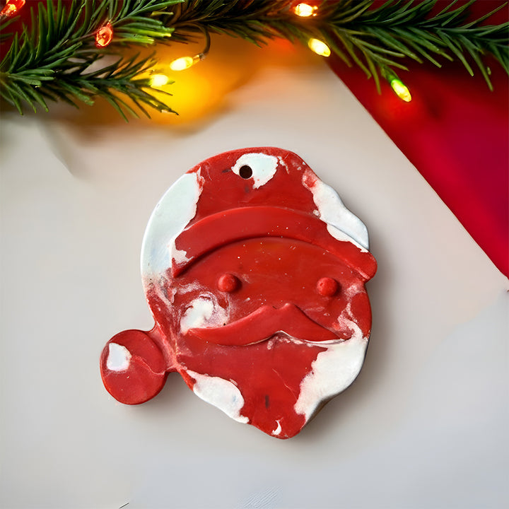 Handmade Santa Wax Crayon Christmas Ornament