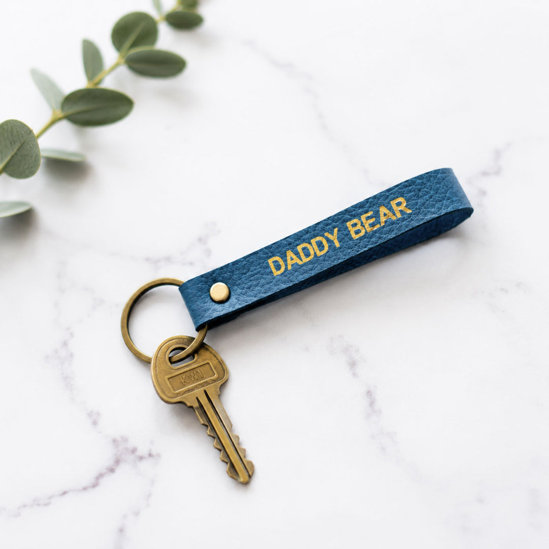 Personalised Leather Keychain for Dad