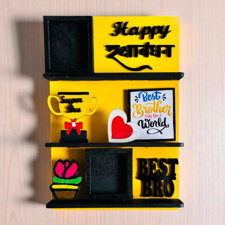 Photo Personalized "Best Bro" Miniature Shelf MDF Wood Fridge Magnet
