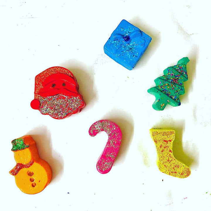 Handmade Non-Toxic Mini Christmas Crayons | Set Of 8