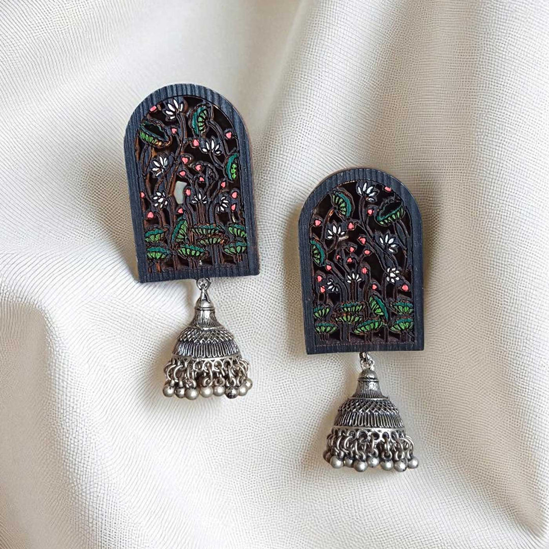 Handmade Black Forest Wooden Earrings