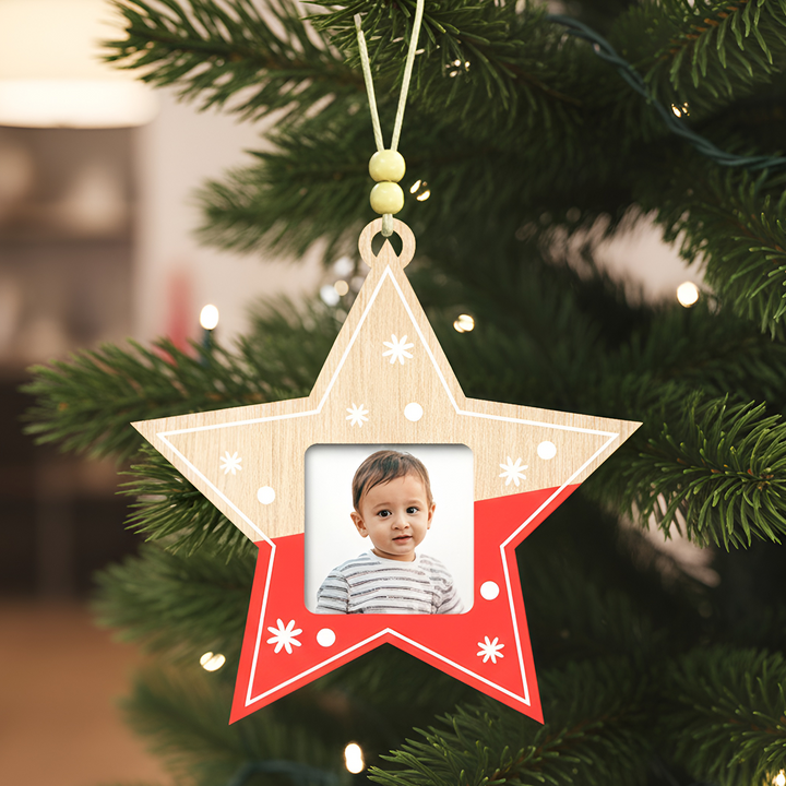 Photo Personalized Wooden Ornament For Christmas Tree Decoration