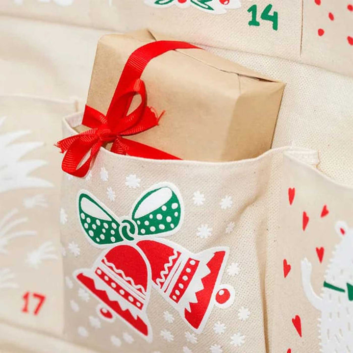 Personalized Handmade Fabric Classic Advent Calendar For Christmas