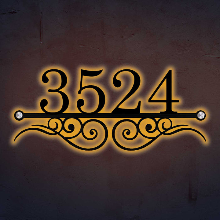 Personalized Laser Cut Elegant Design Steel Name Plate