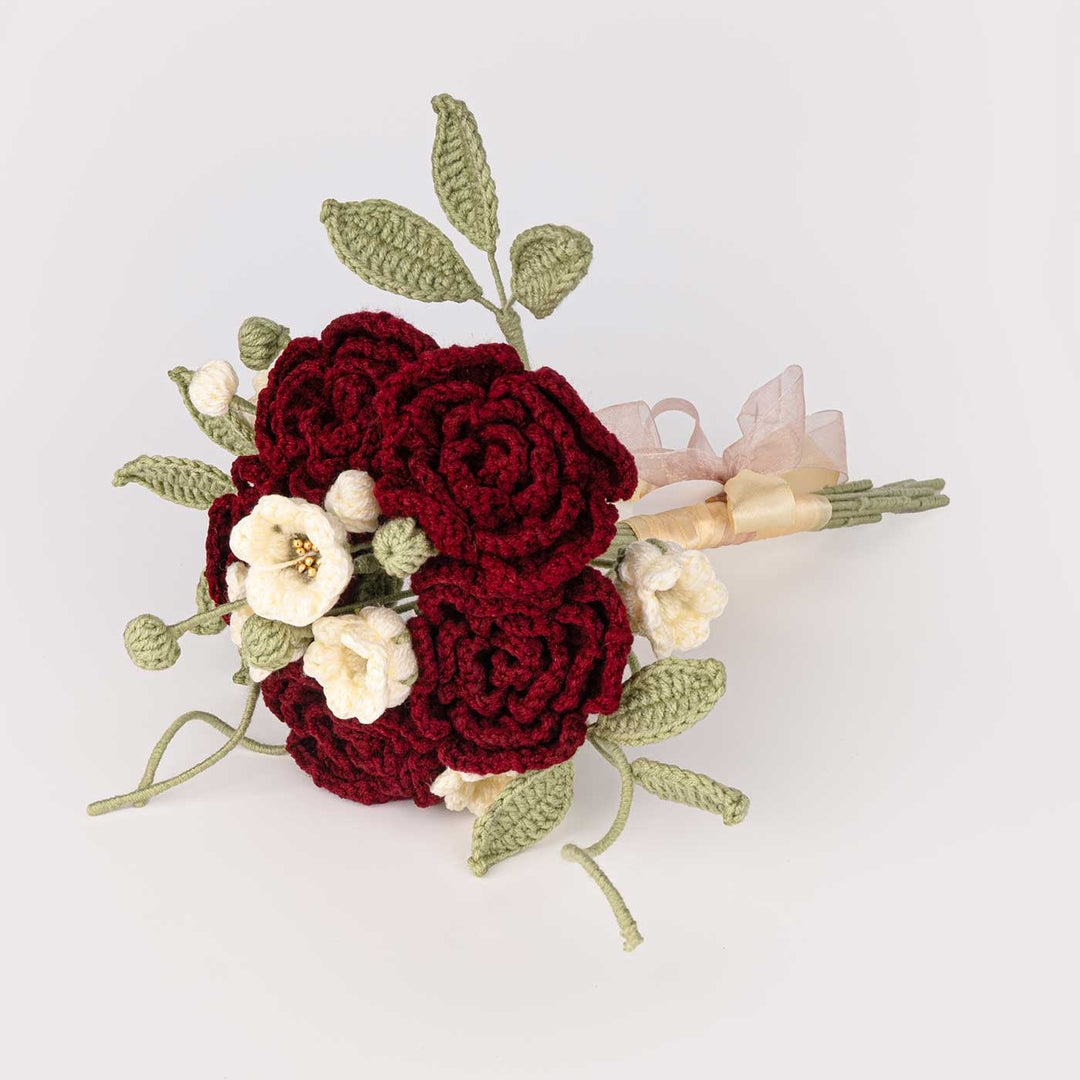 Handmade Crochet Victoria's Day Bridal Bouquet | Includes Photo & Greeting Card
