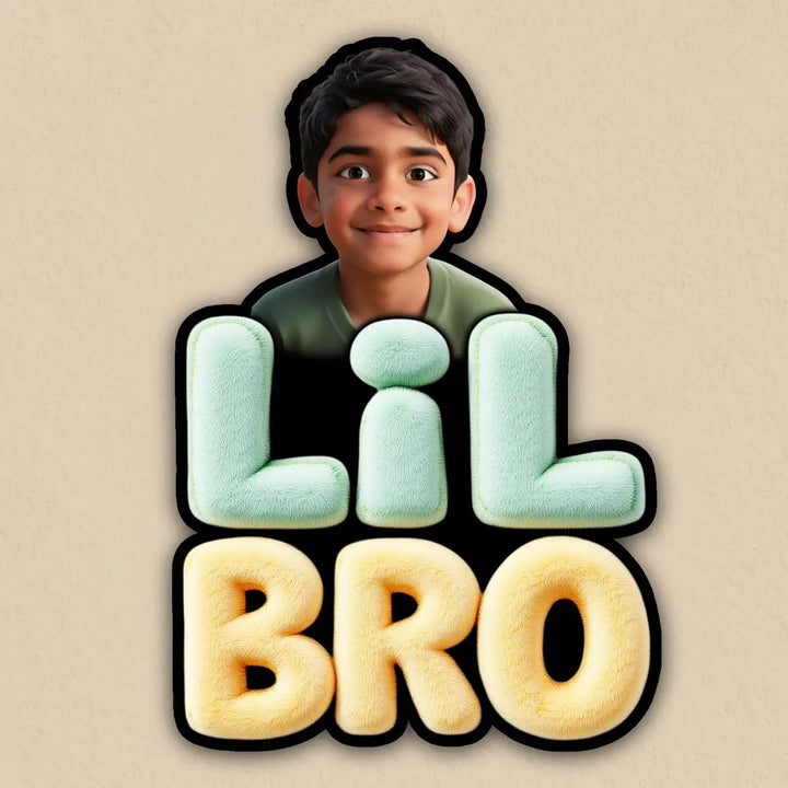 Photo Personalized "Lil Bro" Acrylic Fridge Magnet