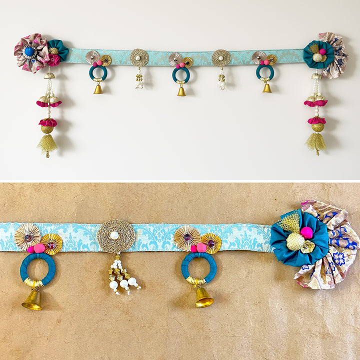 Handmade Decorative Khushaan Floral  Silk Toran