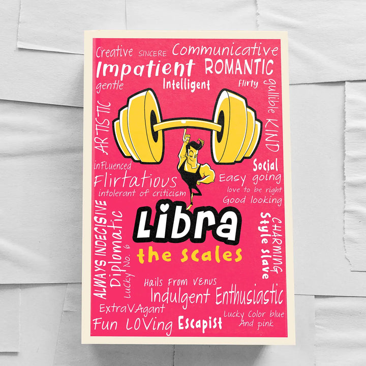 Printed Libra Theme Ruled Notebook | A5 | 50 Pages
