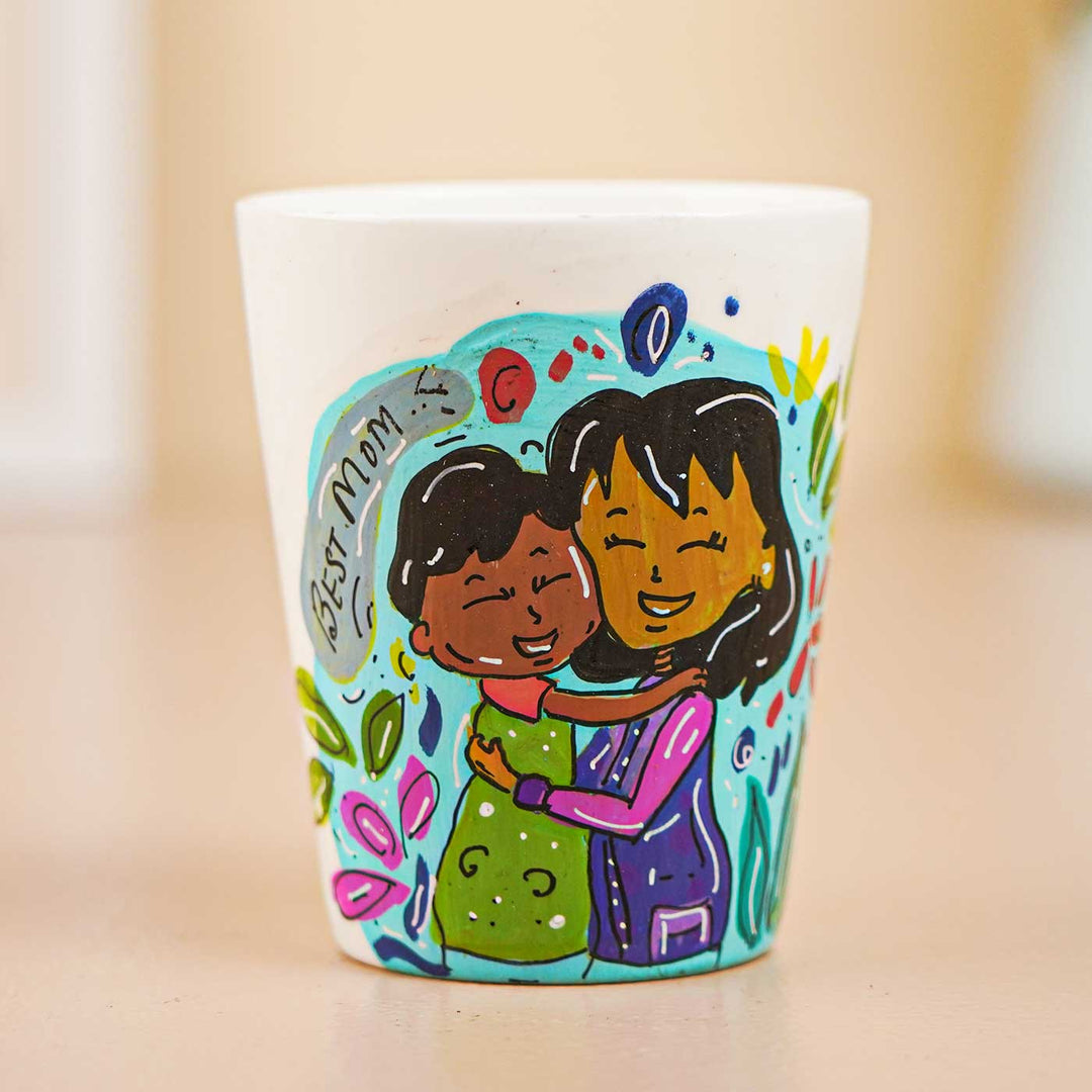 Personalized Hand-Painted Mom And Son Theme Ceramic Mug